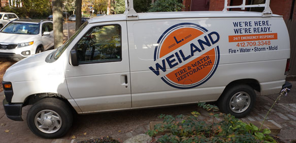 L. Weiland Restoration Service Van